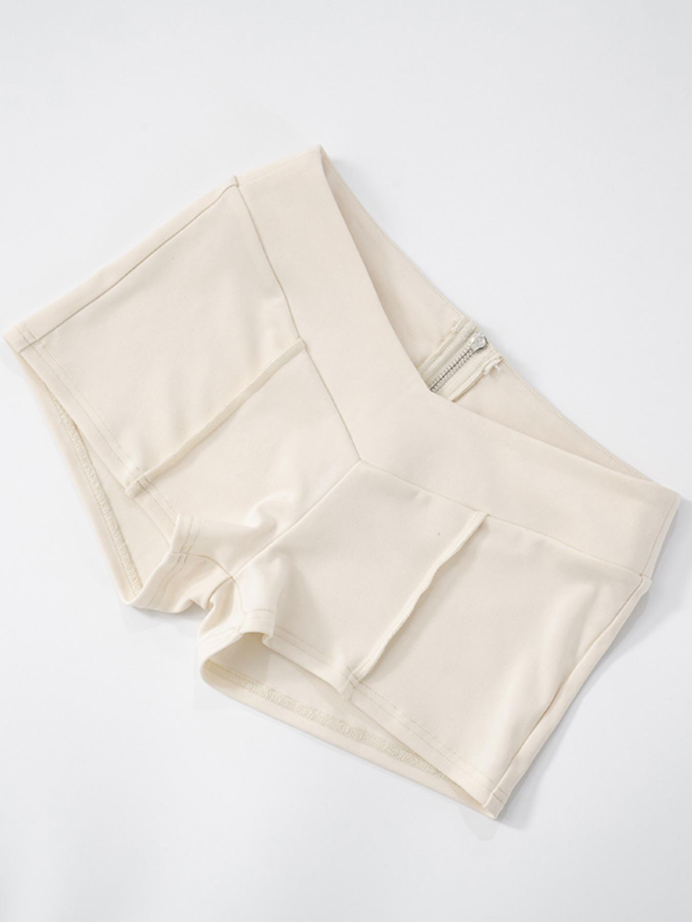 Two-piece Set Women's Solid Crop Tank Top & Skinny Shorts, Casual Fashion Chic Cozy Outfits for Daily Outdoor Wear, Ladies Summer Clothes