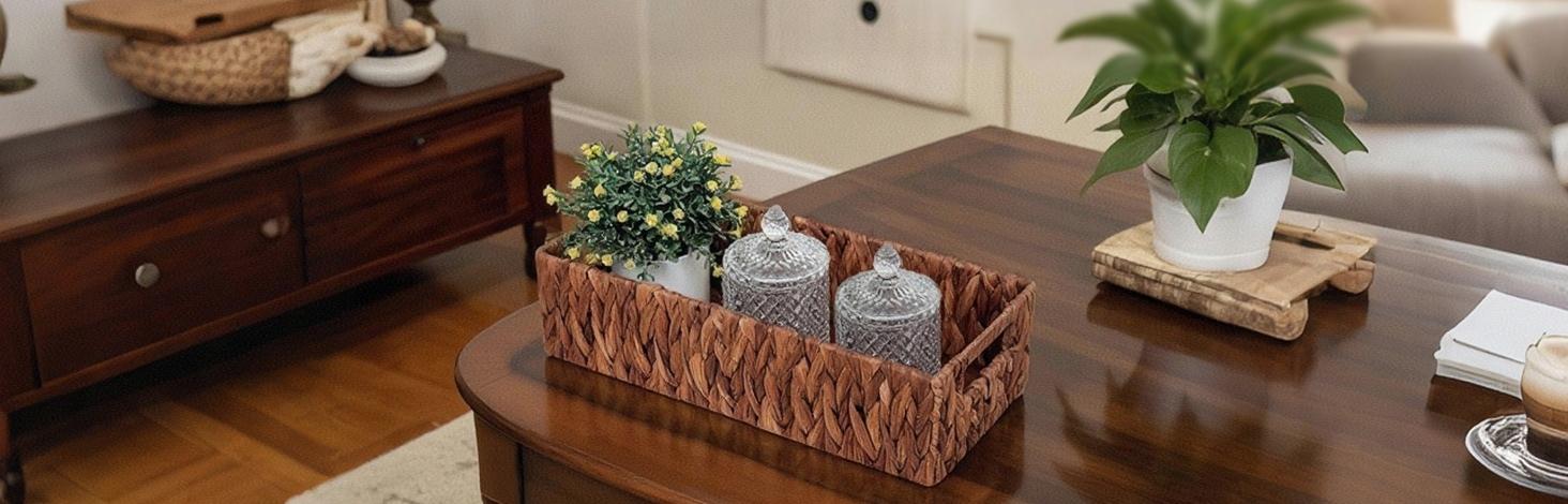 P-SBB010   Wicker Storage Basket Bathroom Toilet Tank Toilet Paper Baskets,Toilet Paper Holders for Storage with Built-in Handles,Storage Baskets for Organizing Pantry Bathroom