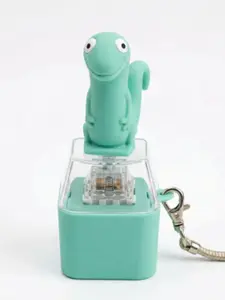 Lizard Button Keychain with Rechargeable LED Light &Realistic Croak-Color-Changing Fun Toy for Kids & Adults,valentines, Trendy Cute Keychain, Portable Keychain Light, Lizard Shaped Keychain
