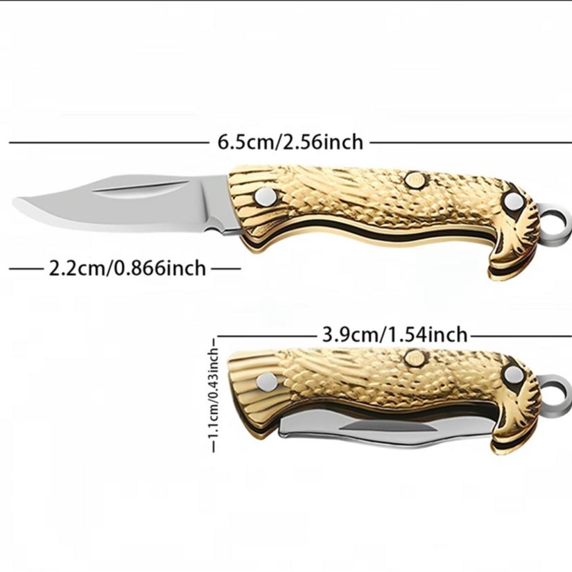Practical Pocket Knife, mini small tools/pocket tools, copper eagle handle, ultra-small Edc multi-functional tool, for daily household use, perfect keychain accessory, Portable Hand Tool. Want to buy now!