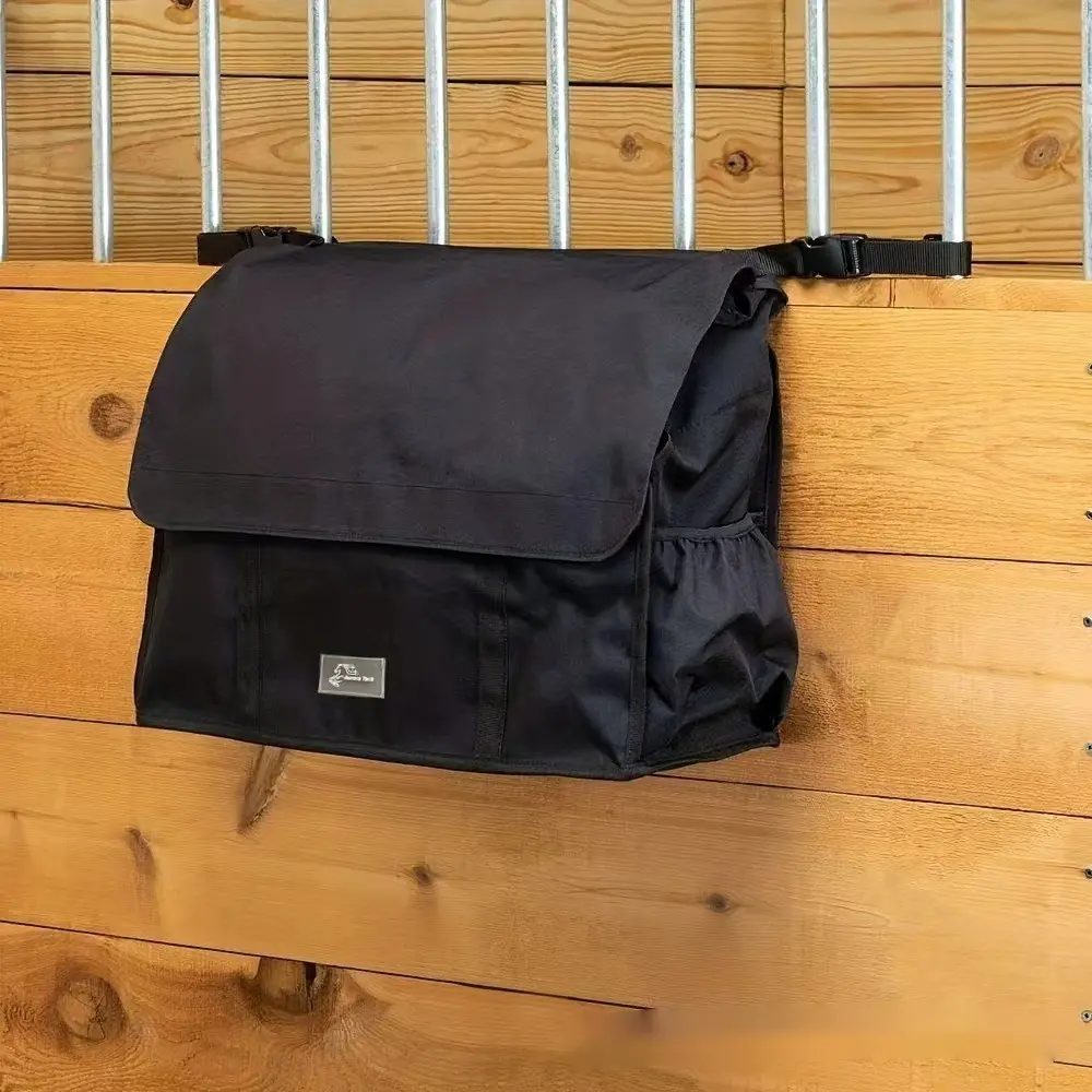 Equestrian Hanging Bag, Adjustable Strap, Dual Layer Storage, Waterproof 600D Oxford Fabric, Horse Care Essentials