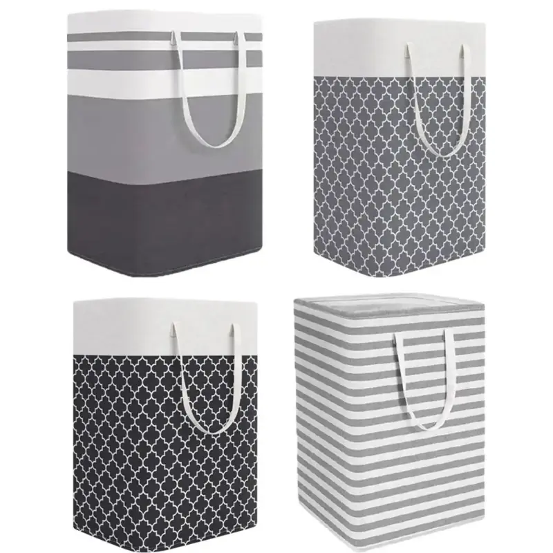 Foldable Waterproof Laundry Basket with Long Handle - Simple Style, Durable, Portable Home Organizer for Household Clothes Storage