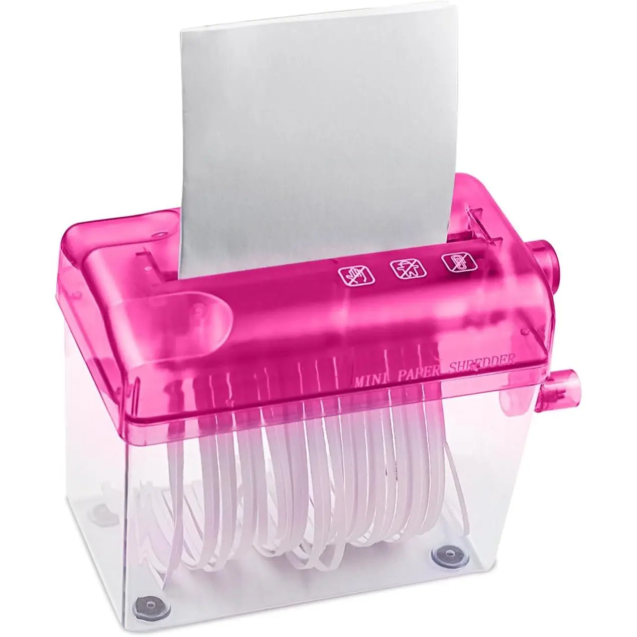 Mini Hand Shredder Portable Paper Shredder for Office  Red