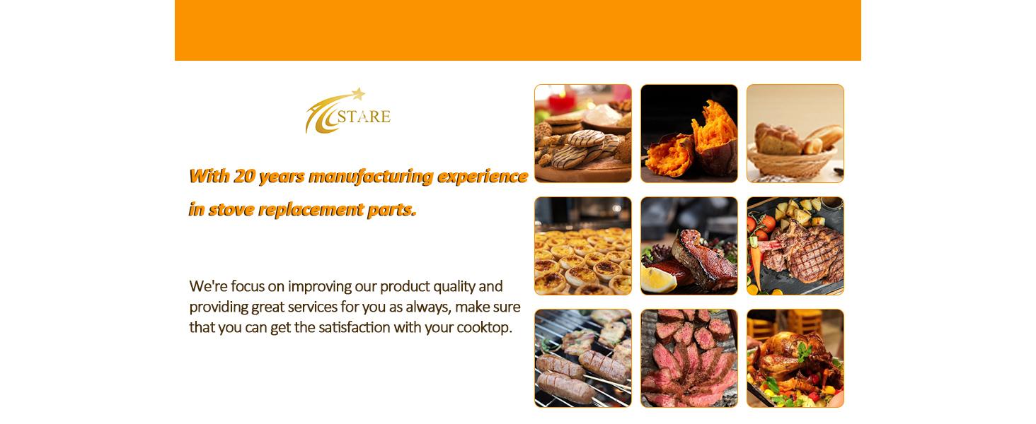 WB03X24818 Stove knobs Replacement Parts for GE Stove Parts Cooktop Knobs 222D5786P010 General Electric Gas Range Knobs Plastic Burner Control Knob GE Oven knob 1 Pc