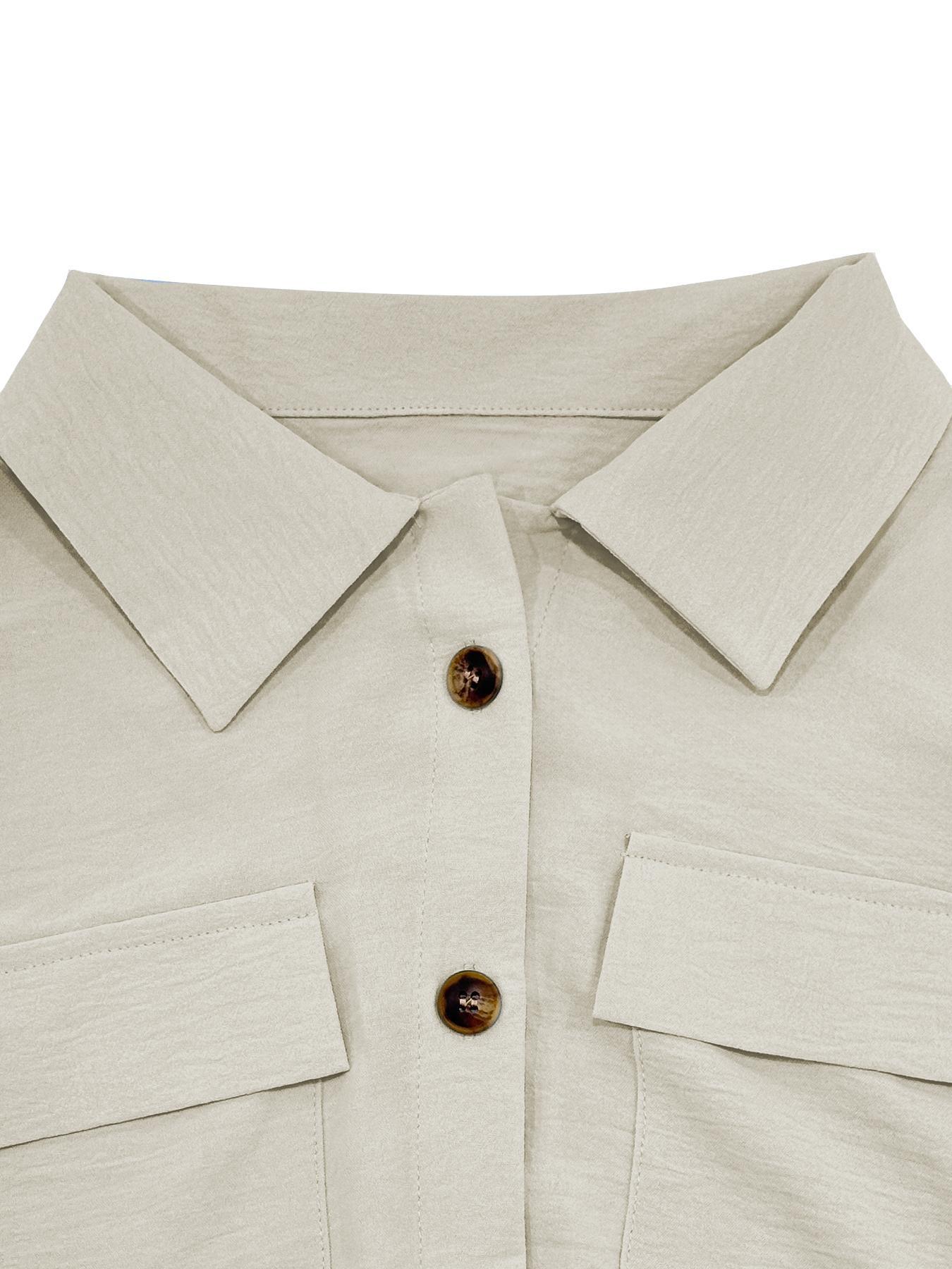 Women's Casual Loose-Fit Crop Top Set, Summer Woven Fabric, Moderate Thickness, Comfortable Fit, Perfect for Daily Wear, Casual Outfits Women