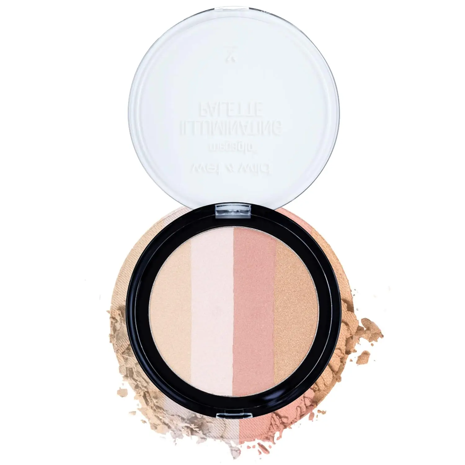 Illuminating Blush and Highlighter Palette with 4 Shades in Catwalk Pink, Radiant Shimmer Finish, Cruelty-Free Makeup Suitable for All Skin Types, Glitter Shimmer Finish Blush, Glow Radiant Blush, Brightening