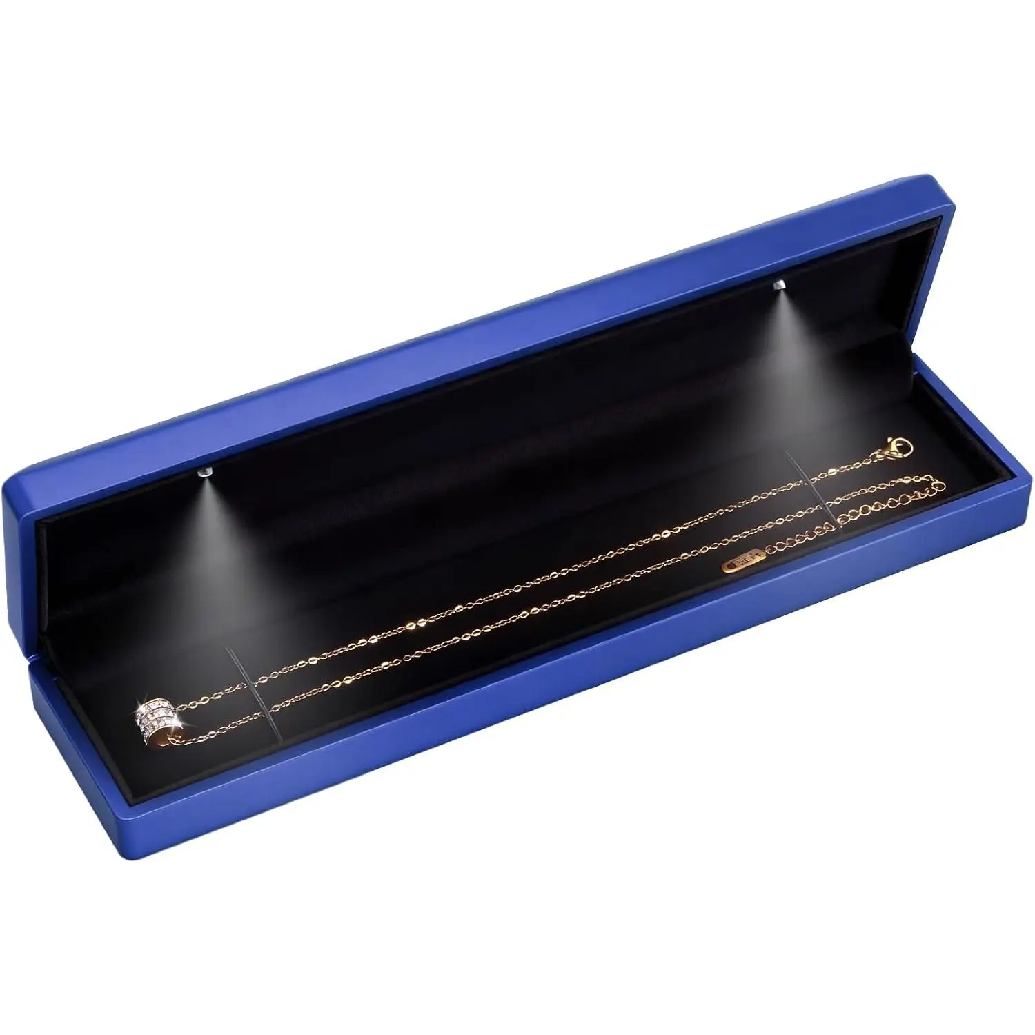 Long Chain Necklace   Box with LED Light, Bracelet Storage Case, Jewellry Display Box for Wedding, Engagement, Proposal, Birthday, Anniversary