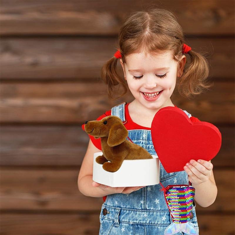 Dogs Stuffed Animals,16”Dachshund Stuffed Animals Plush Dog Stuffed for Kids,Girls,Boys,Pet,Soft Cuddly Plush Realistic Dog as Birthday Gift (Light Brown)