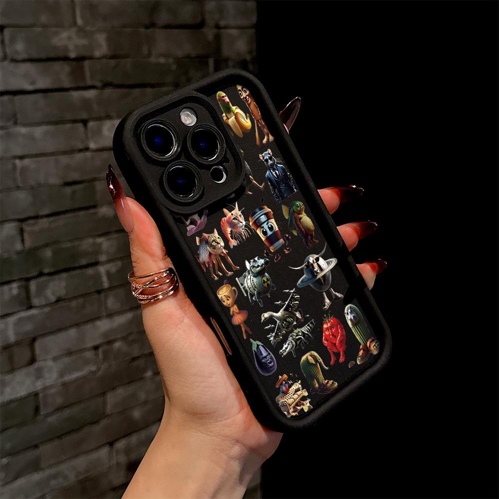 Phone Case: Fun Popular Quirky Animal Creative Personality Phone Case for iPhone 17 E Air Pro ProMax iPhone16 15 14 Plus 13 12 Mini 11 X XS XR Shockproof Soft TPU Back Cover