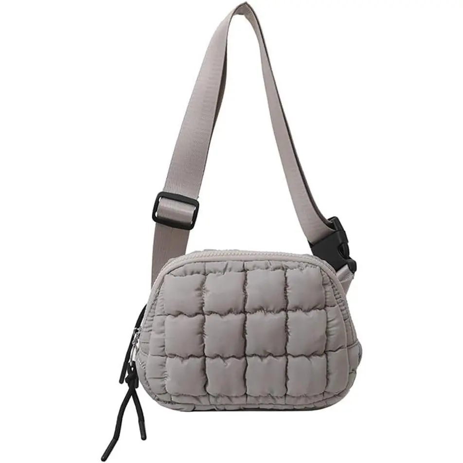 Mini Quilted Puffer Crossbody Bags for Women Puff Chest Belt Bag Fanny Pack Puffy  Bag Bubble Handbag Purse