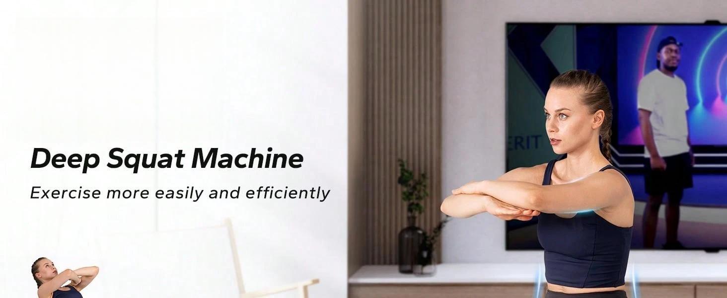 Deep Squat Machine for Women, Adjustable Glutes TrainerMachine, Core Leg Push Up Workout Machine for HomeGym, Leg Training Workout Equipment for Home Use, Giftfor Family