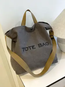Large Capacity Women's Handbag Fashion Letter Tote Bag Casual Simple Shoulder Crossbody Bag, Stylish Mommy Bag for Everyday Use