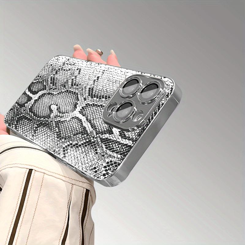 Premium Snake Skin iPhone Case with Electroplated Edges - Trendy Luxury Style for iPhone 17/16/15 Pro Max 14 Plus/13/12/11 Pro Air