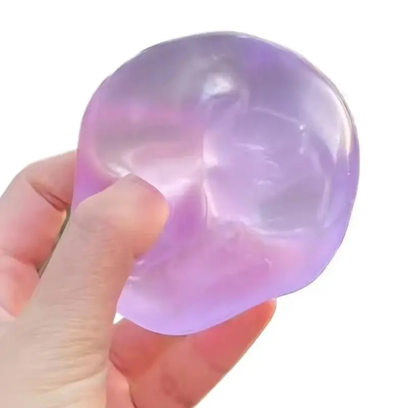 Transparent Squishy Plastic Mochi Fidget Toys with Coconut Oil & Maltose, Anti-Stress Sensory Squeeze Toys, Stress Ball Party Gifts for Adults