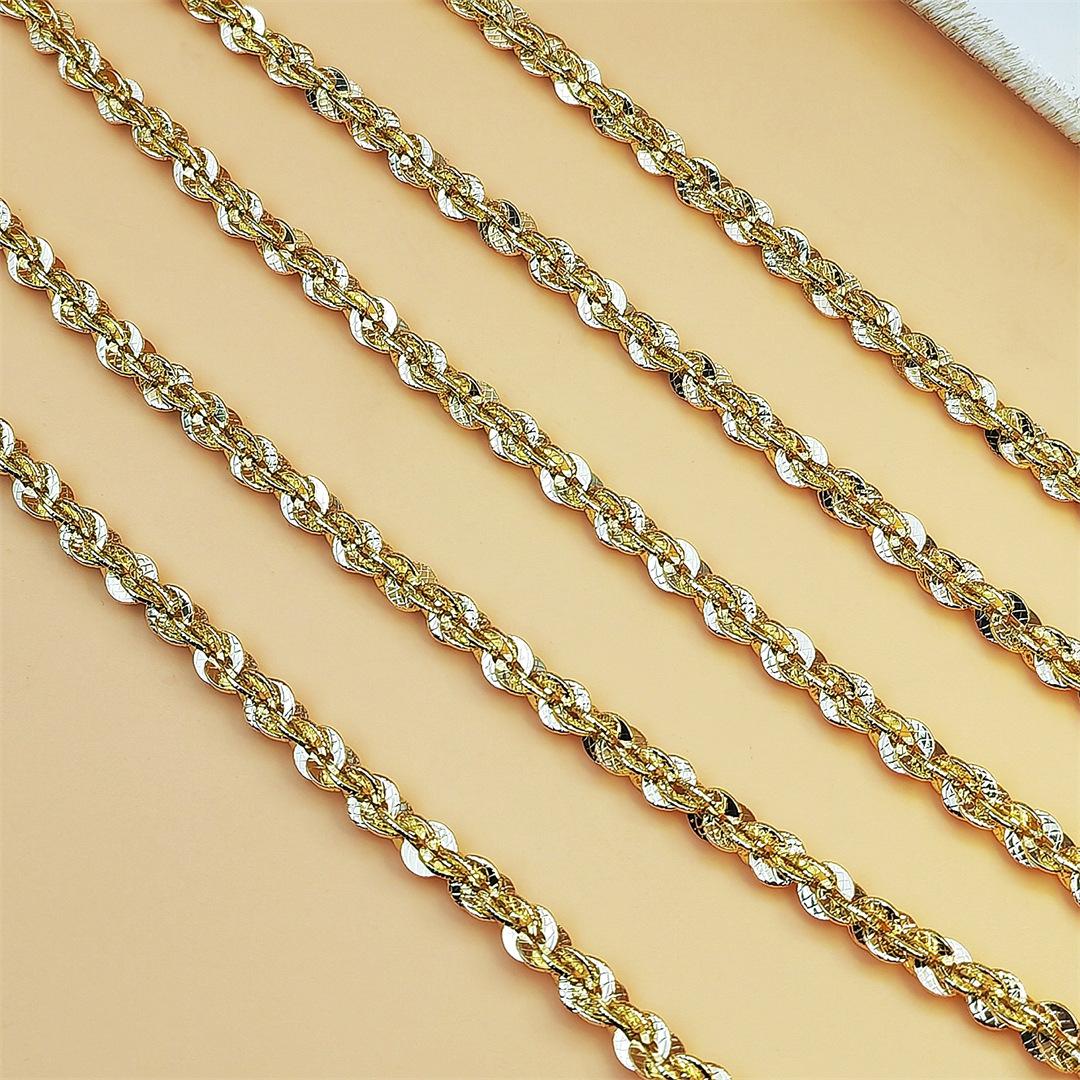 14K Gold Plated Twisted Rope Chain Bracelet for Women & Men Minimalist Luxury Jewelry Trendy Stackable Accessory High-End Daily Wear for Streetwear Party Vacation & Couples Matching