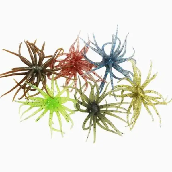 2 packs of Luya floating sea urchin soft bait Bionic soft worm TPE Luya fake bait sea fishing black pit wild fishing water urchin ball bait