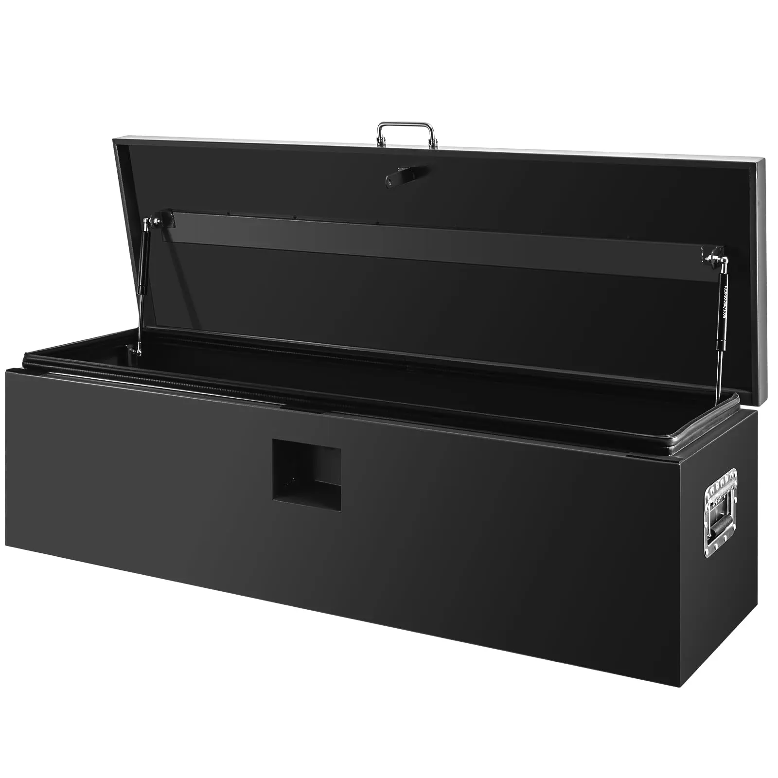36"L x 16"W x 14"H Lockable Truck Bed Tool Box for Pickup, Heavy Duty Steel Truck Tool Box with Dual Lids, Weatherproof Powder-Coated Storage Box, Front Handle, 2 Side Lift Handles, 2 Gas Struts, Fits Truck Bed, RV, Trailer & Outdoor Jobsite Use
