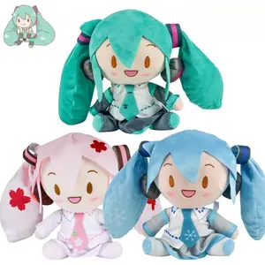 Cartoon 20cm Hatsune Miku Plush Doll Toy Anime sakura Miku snow Miku Character Kawaii Sitting posture Fufu Kids Christmas Gift