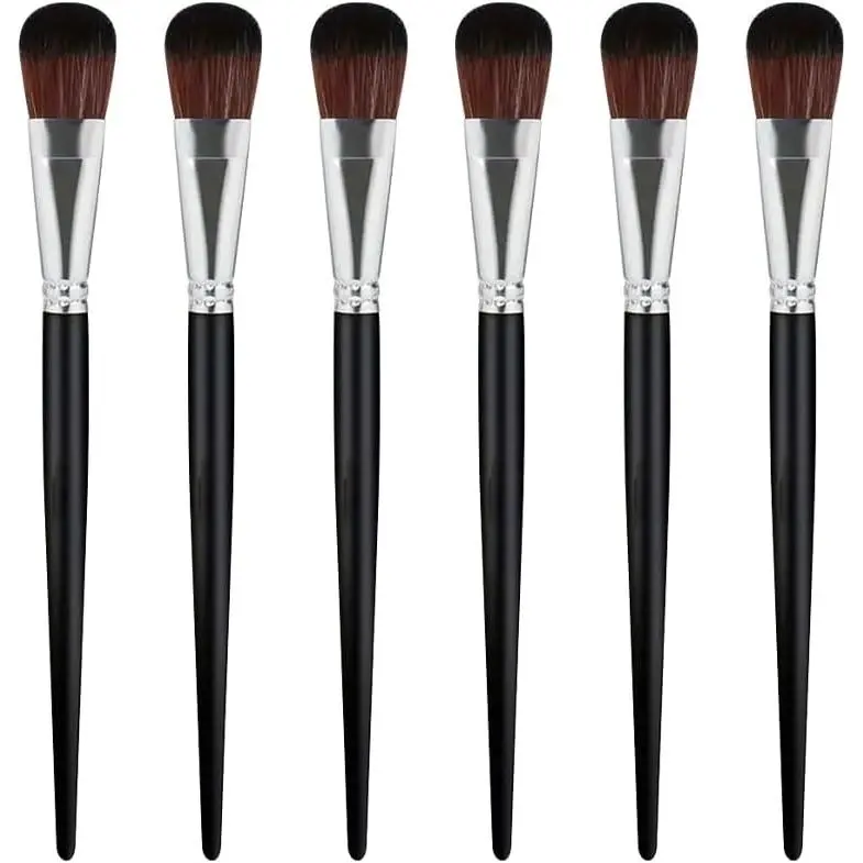 6 Pcs Professional Watercolor Mop Brushes Blending Paint Brushes Acrylic Painting Oval Brush Wooden Handle Stencil Brush Artist Gouache Paint Brush Set for Beginners