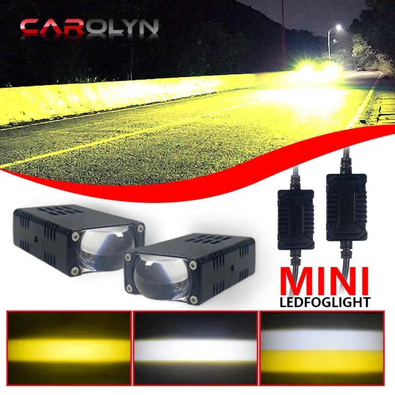 2PCS Led Headlight Bumper Fog Lamps Projector Lens Work Light Mini Driving Light Auxiliary Lights For Car Motorcycle Bar Spotlights