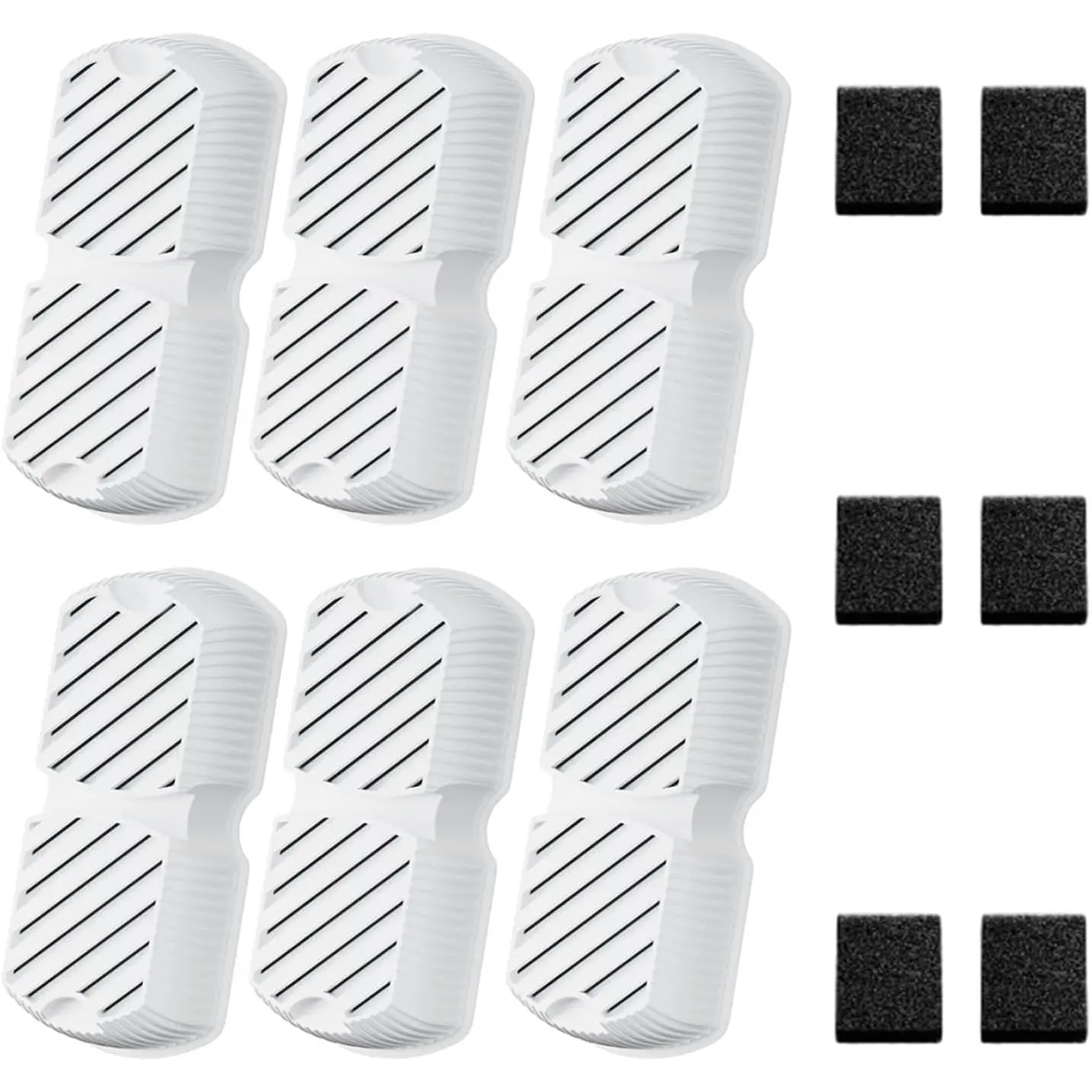 Water Fountain Filters: 12  Fountain Filters -  Water Fountain Filters  - Including 6 Filters + 6 Sponges - Suitable for   Water Fountain for Large Dogs