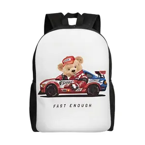 [Back-to-School Gift] A popular Christmas gift for the first day of school: a speed bear backpack with a bear pattern. Suitable for working professionals, office workers, teenagers, etc., with a zipper closure.