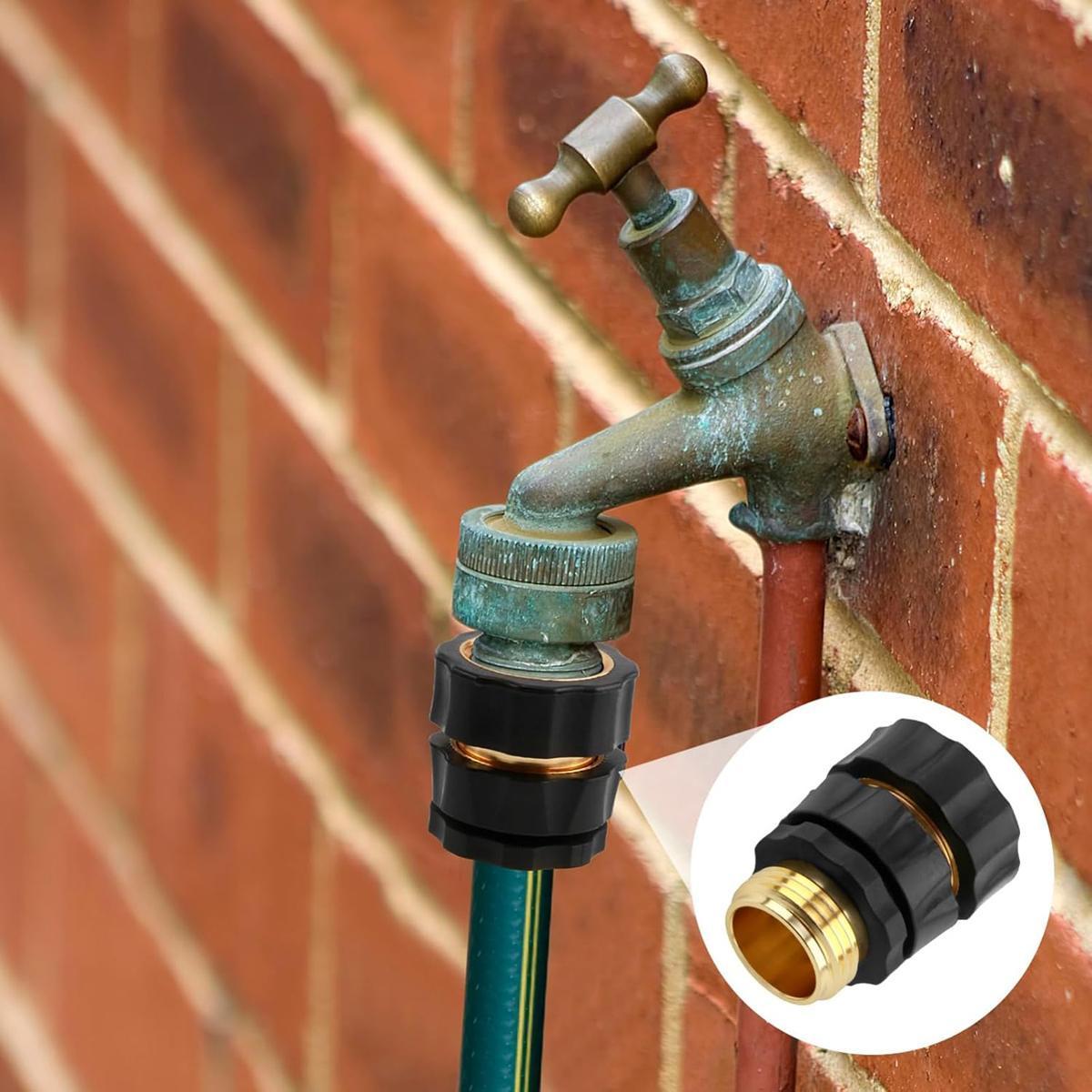 Garden Hose Quick Connector, 3/4 Inch Male and Female Garden Hose Fitting Quick Connector,4/6 Set