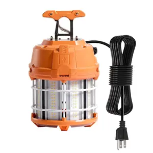 VEVOR LED Temporary Work Light, 60W, 8200 lm, 5000K Durable Water-Resistant, Linkable up to 12 Units, Ceiling or Stand Job Site Illumination for Construction Sites, Workshops, Indoor Outdoor Use