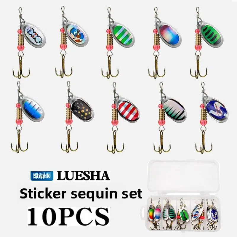 11 Piece Spinnerbait Set Rotating Blade Spinner Lures Fishing Tackle Lures for Bass