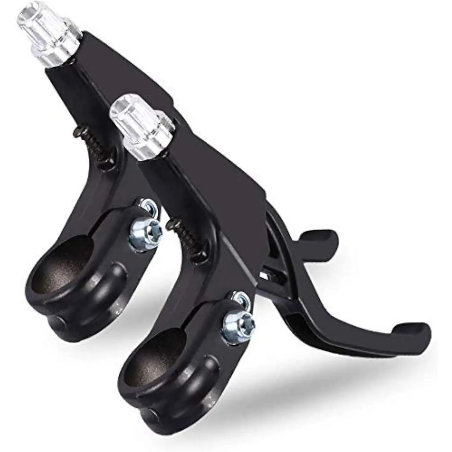 DISIWENE 1 Pair Bicycle Brake Lever, V-Brake Handlebar Aluminium Alloy Bike Brake Handle Universal 2.2cm for Most Bicycle, Road Bike, Mountain Bike (Black)