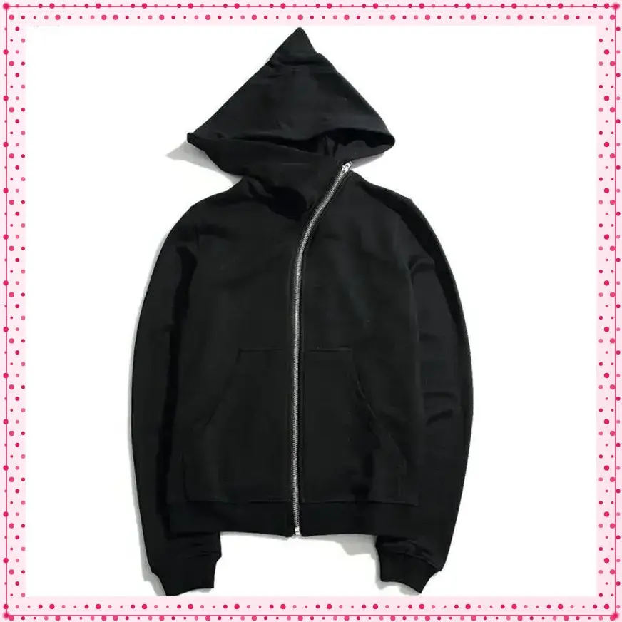 New Hoodies Men zipper Cardigan black sweatshirts hip hop swag style skateboard streetwear Cloak Hooded jacket coat Casual Fathersdaygift MenswearGiftGift