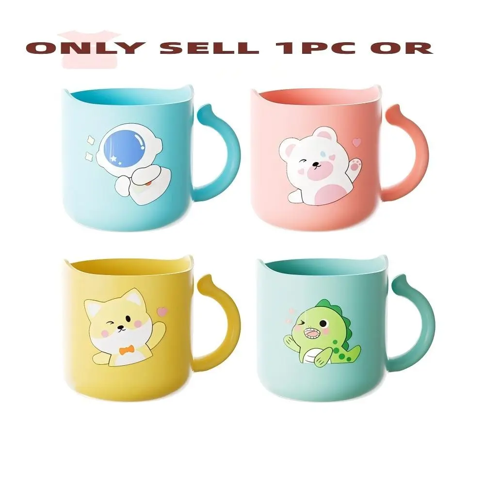 Cute Children's Cup, Cartoon with Handle, Toothbrush Cup, Milk Cup, Colorful Toddler Cup, Gifts, Home Goods