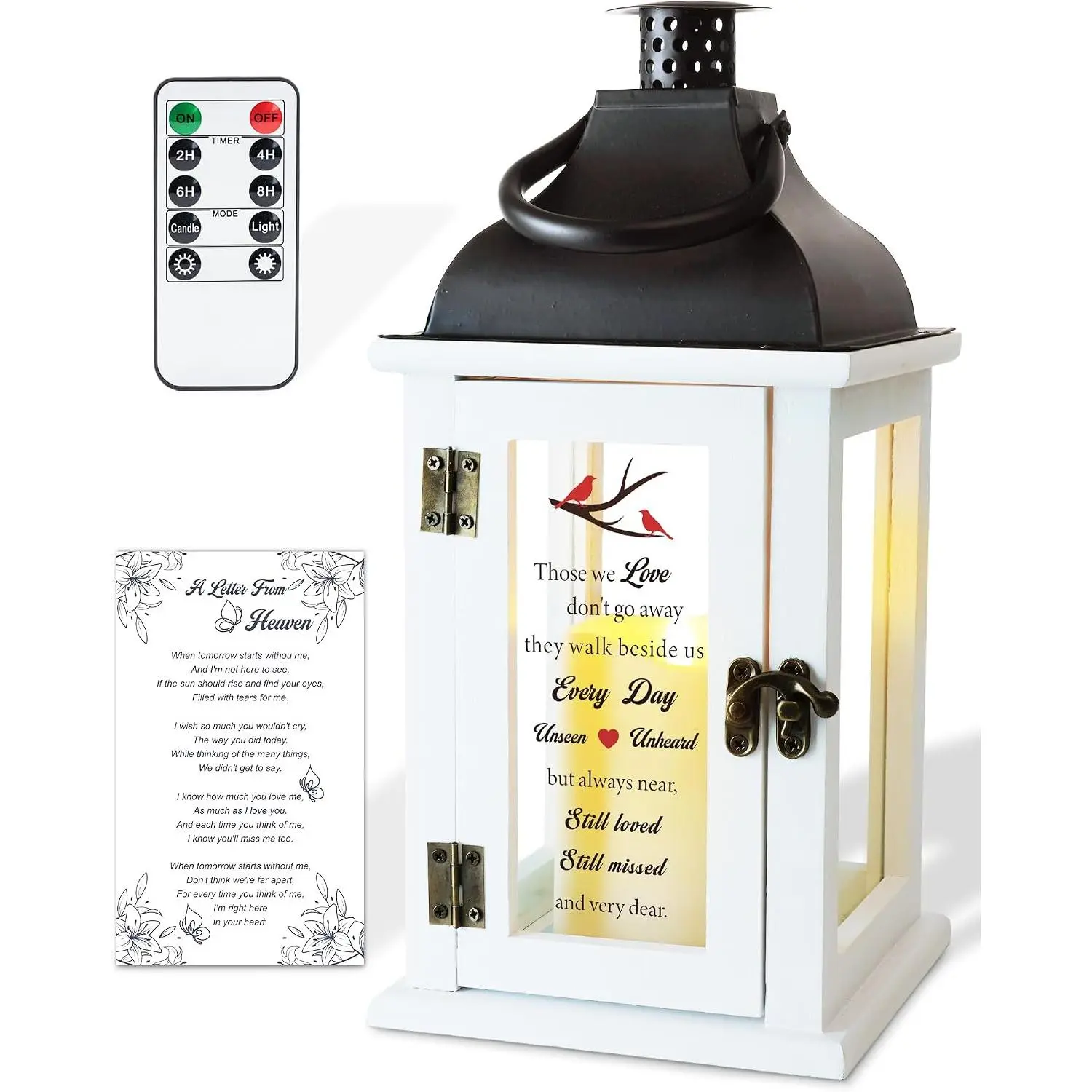 Memorial Lantern Bereavement Sympathy Gifts for Loss of Loved  | Remembrance  in Memory of Loved , Thoughtful Condolence  for Loss of Mother, Father and Funeral Occasions