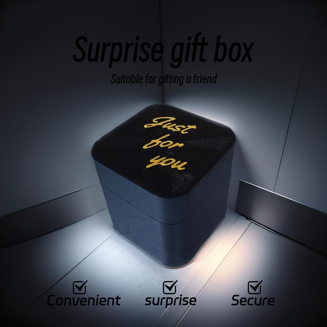 Middle Finger Design Gift Box Just for You Letter Pattern Surprise Romantic Gift Box, 1 Count Creative Gift Box, Funny Desktop Ornament, Party Gift for Friends & Family, Party Favors Assortment, Home Decor Gift