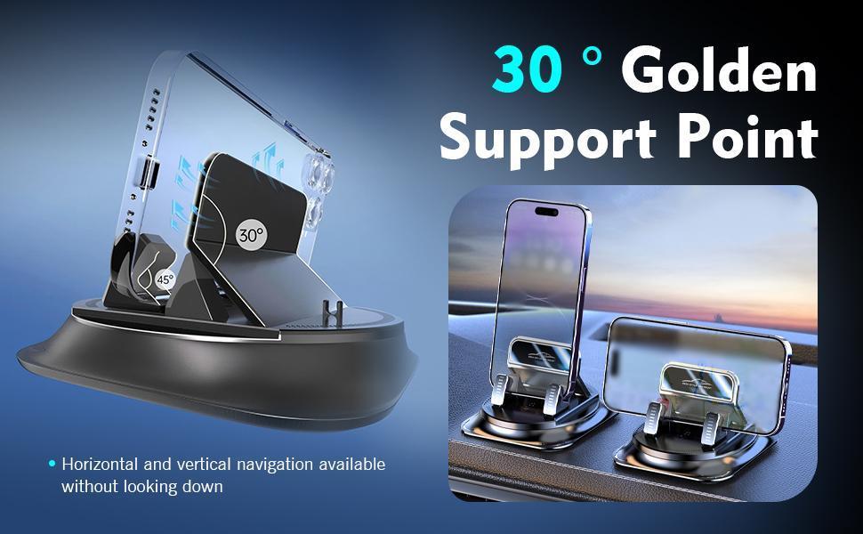 Car Dashboard Phone Holder with Rotating One-Hand Operation Bracket, Auto-Locking Secure Navigation Stand, Anti-Slip Base, Waterproof Easy Clean Mount for Most Phones and Devices Car Dashboard Phone Holder with Rotating One-Hand Operation Bracket, Auto-Locking Secure Navigation Stand, Anti-Slip Base, Waterproof Easy Clean Mount for Most Phones and Devices