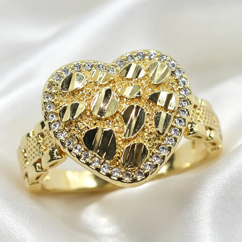 Elegant Heart Zircon Ring for Women, Heart Shaped Ring, Daily Wear, Party Jewelry, Valentine's Day Gift, Christmas Present, Birthday Gift for Girlfriend, Mom, Friend