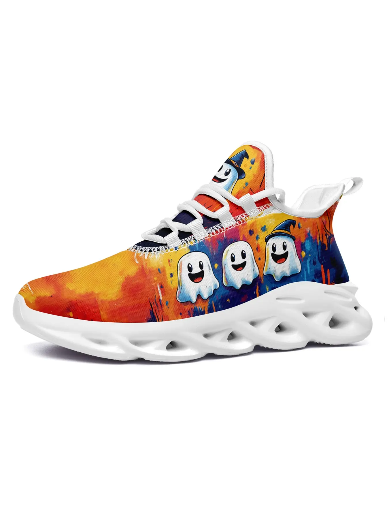 Women's Halloween Casual Shoes Unisex Monster Ghost Print Cosplay Party Street Daily Outdoor Walking Sneakers WIDE FIT PLUS SIZE