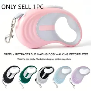 196.85-Inch Durable Nylon Retractable Dog Leash, Easy Control and Comfortable Grip, Adjustable Length, Ideal for Small and Medium Dogs Outdoor Walks