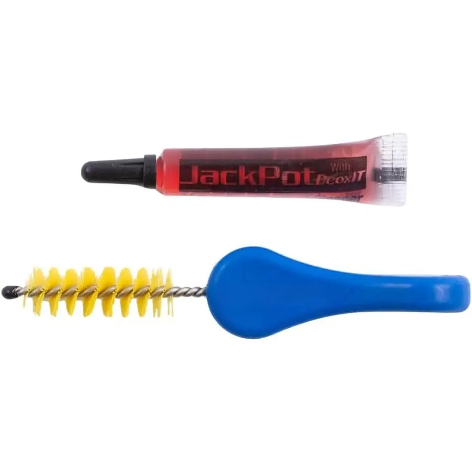 JackPot Contact Cleaner with Deoxit & Cleaning Brush for Guitars, Recording Gear, Amps, Jacks, Pots &  Gear (MN287)