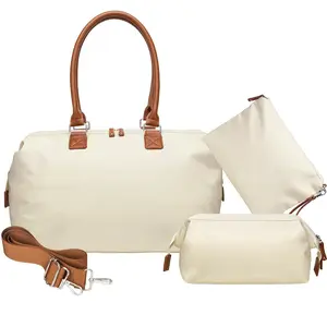 Diaper Bag Tote, Mom's Bag  Hospital, Large Capacity Waterproof Baby Mom Travel, Hospital Tote  Labor and Delivery with Baby Necessities, Creamy White