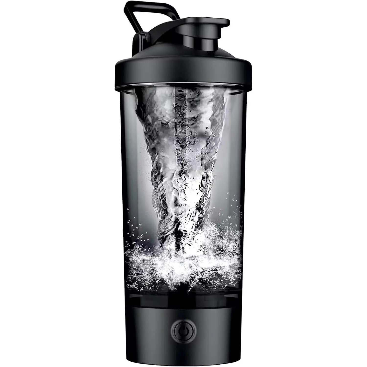 Classic Matte Black Shaker Bottle with Vortex Mixing, Perfect for Protein Shakes & Pre Workout