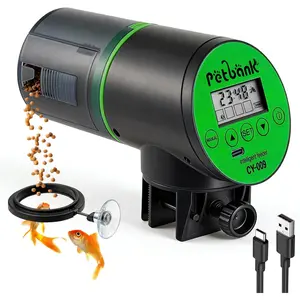 Automatic Fish Feeder for Aquariums Rechargeable Auto Fish Food Dispenser Timer Feeder with USB Charger Cable LCD Screen Customized Schedule