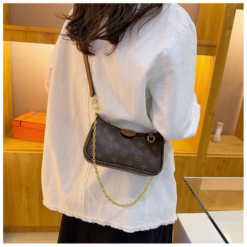 Women's Fashion Bag Women's Vintage Print Chain Small Square Bag Women's Shoulder Bag Crossbody Bag Women's Crossbody Bag Daily Bag Leather Satchel