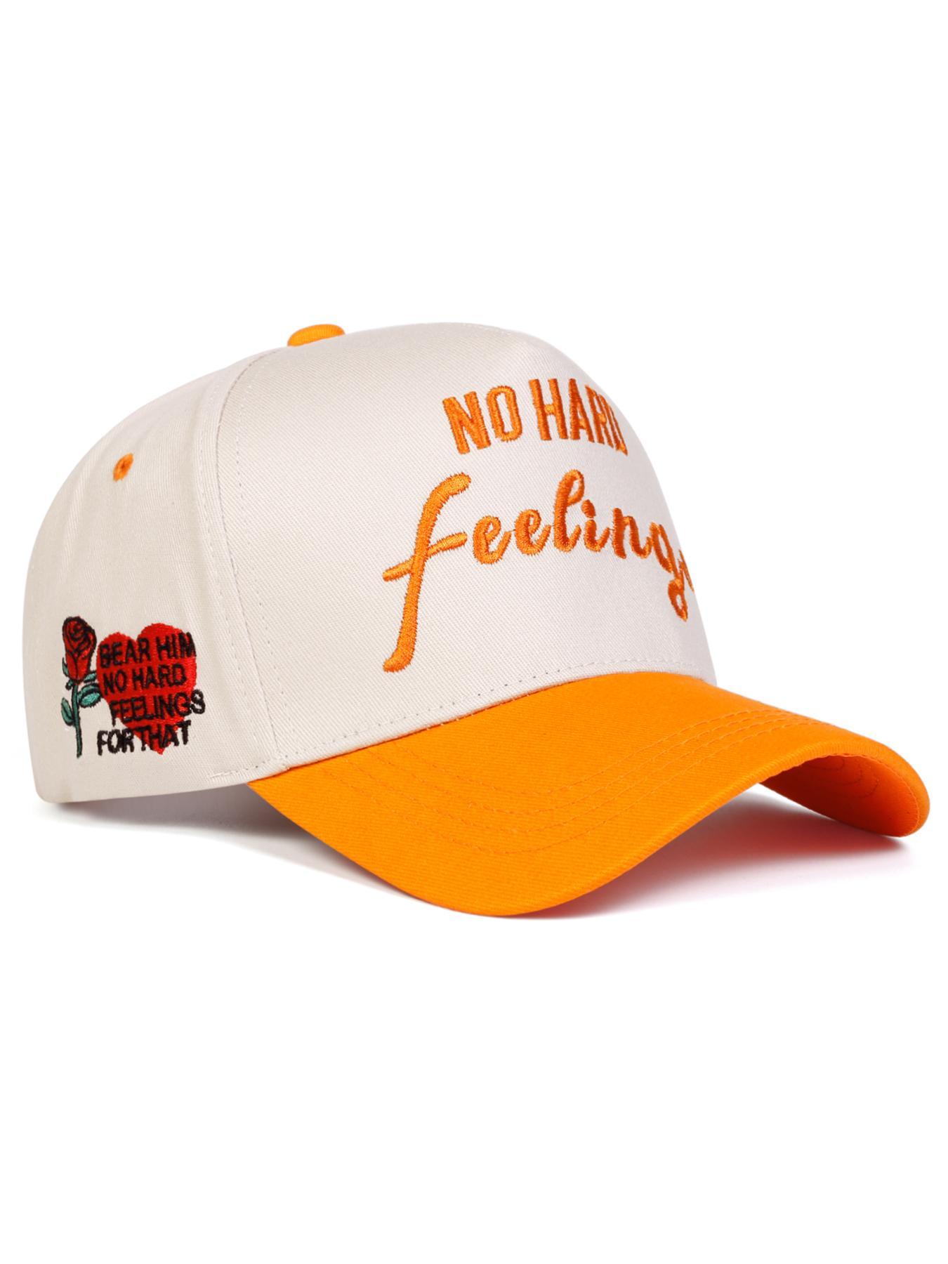 No Hard Feeling Embroidered Hat, Casual Letter Design Baseball Cap for Men & Women, Fashion Accessories for Daily Wear