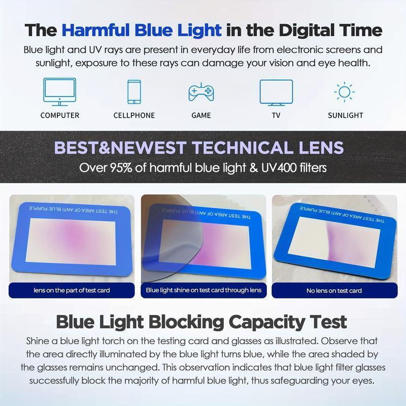 Women’s 4-Pack Blue Light Blocking Fashion Frame Eyeglasses Nylon Frame Anti-Round Face Set with 4 Color Leopard Design No-Makeup Essential Internet Celebrity Style for Leisure Outdoor Cycling Use