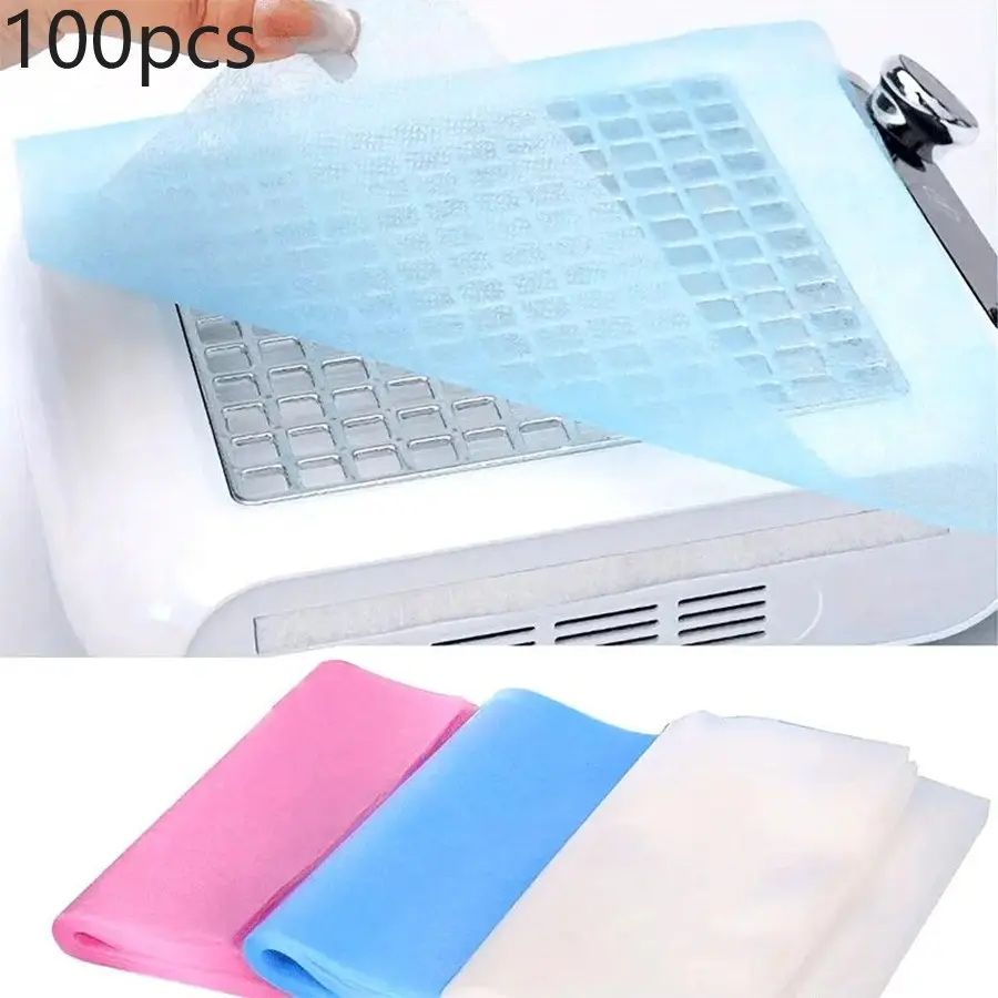 Professional Nail Dust Filter Net, 300/200/100 Sheets No Scent Manicure Nail Care Nail Machine Vacuum Paper, Easy Clean Convenient Use Nail Dust Collector