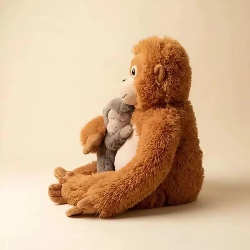 In Stock Punch Monkey Plush Doll Cute Anime Peripherals Toy Birthday Christmas Gift