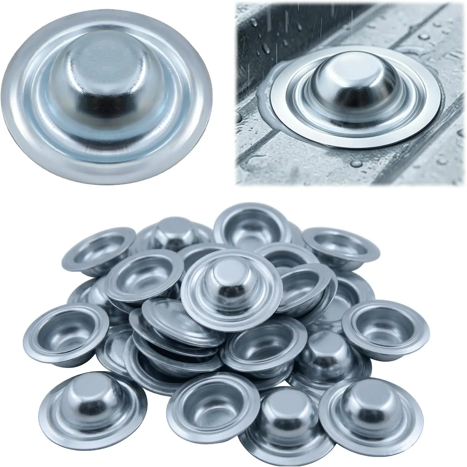 30 count Metal Screw Roof Caps, Screw Covers for Protecting Screw Heads Easy to Install for Leak Protection Weather Protection and DIY  Improvement