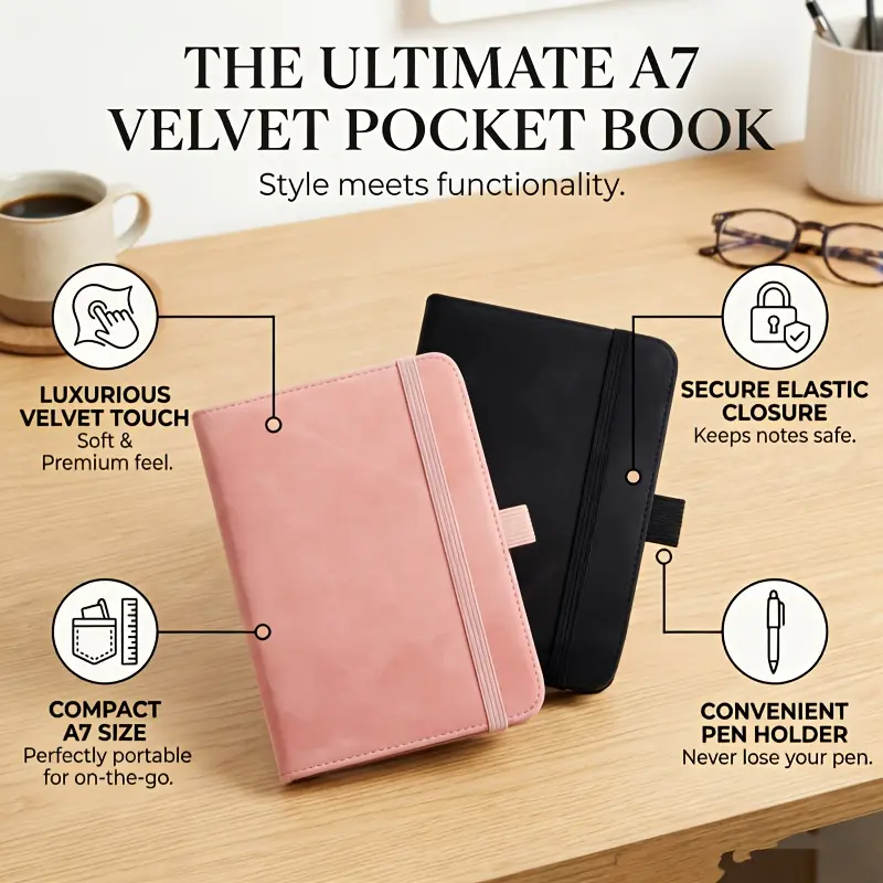 1/2/3 PCS Mini Pocket Notebook Small Portable Notepad Thin Lightweight for Travel Office School Pocket-Sized Journal with Lined Pages