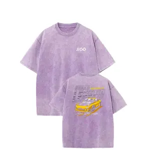 Print Oversized Solid Drop Shoulder T Shirts Formen Vintage Streetwear Basic Tees Baggy Hip Hop Unisex Tops Acid Wash Tshirt Casual Crewneck